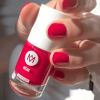 Raspberry Silicon Nail Polish for weakened nails - MÊME Cosmetics
