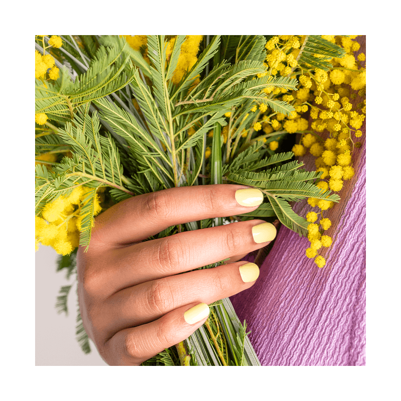 Mimosa Yellow silicon Nail polish protects from UV rays - MÊME Cosmetics