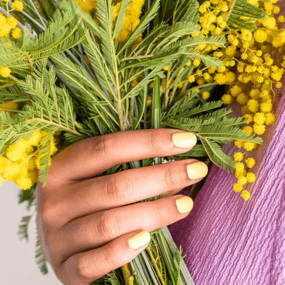 Vernis à ongles au silicium jaune Mimosa protège des UV- MÊME Cosmetics