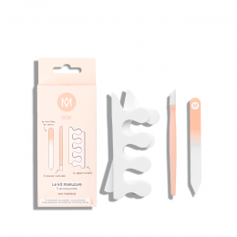 Manicure and pedicure accessories kit with nail file, toe separator and cuticle pusher - MÊME Cosmetics