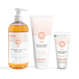 Kit complet soin du corps avec la crème pour le corps, un déodorant en crème et une huile lavante - MÊME Cosmetics