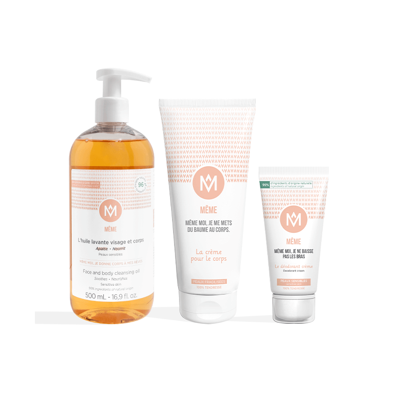 Complete body care kit with body cream, cream deodorant and cleansing oil - MÊME Cosmetics