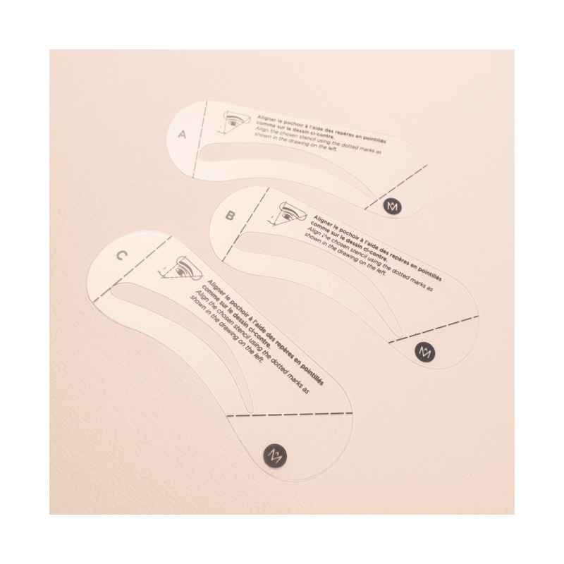 3 eyebrow stencils for drawing eyebrows - MÊME Cosmetics
