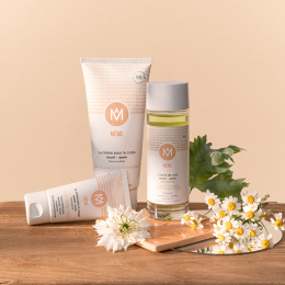 Kit avec la crème pour le visage, la crème pour le corps et l'huile de soin pour nourrir en profondeur - MÊME Cosmetics