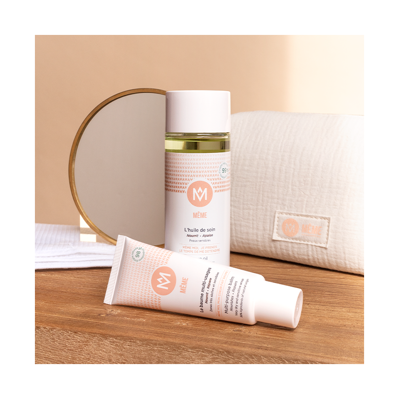 Kit with care oil and multi-purpose balm to nourish body, face and hair - MÊME Cosmetics