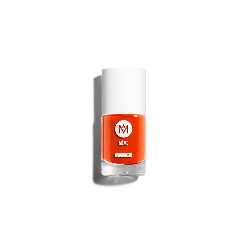 Golden Hour orange nail polish with silicon, made in France - MÊME Cosmetics