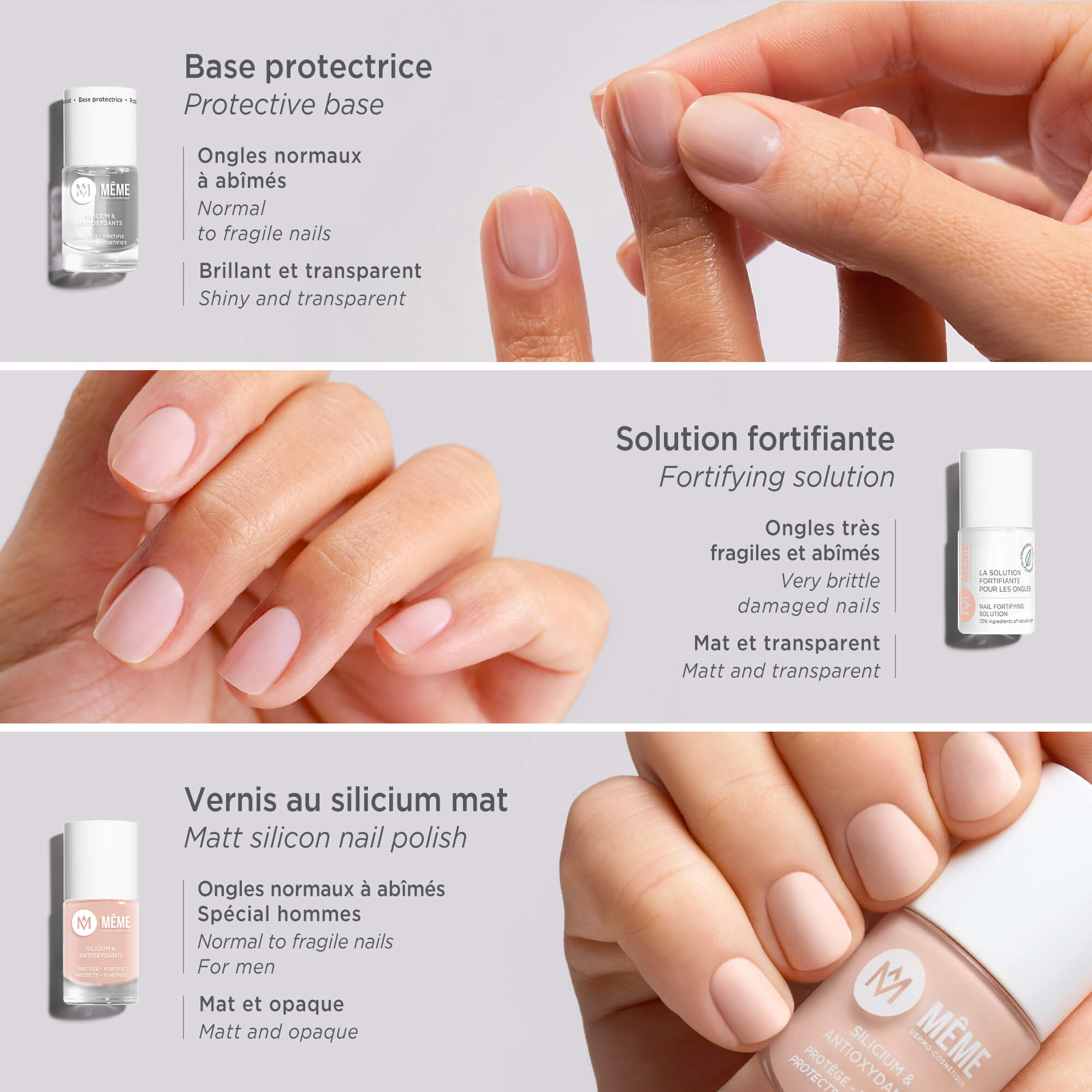 Matt silicon nail polish for men