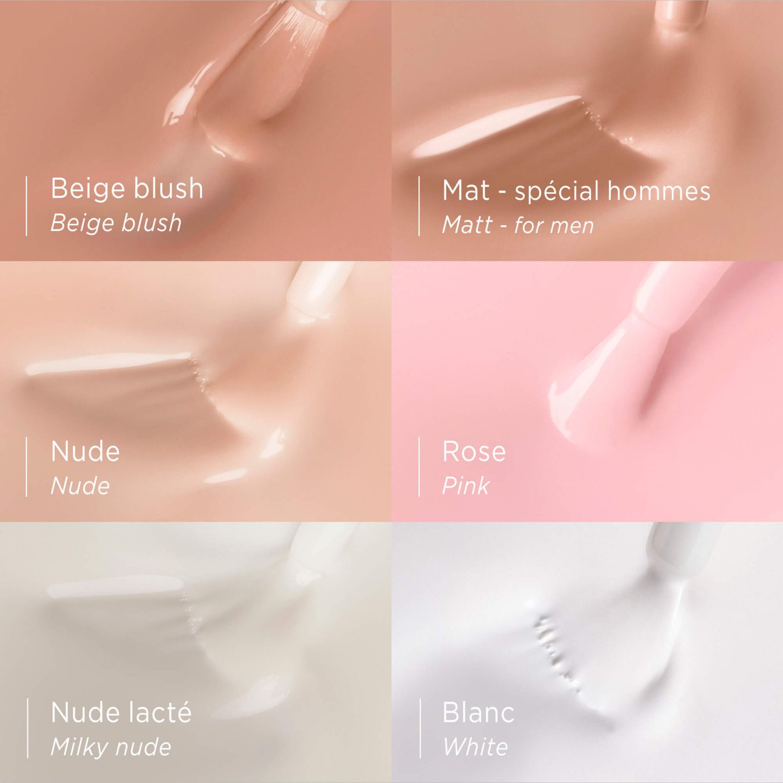Milky nude silicon nail polish