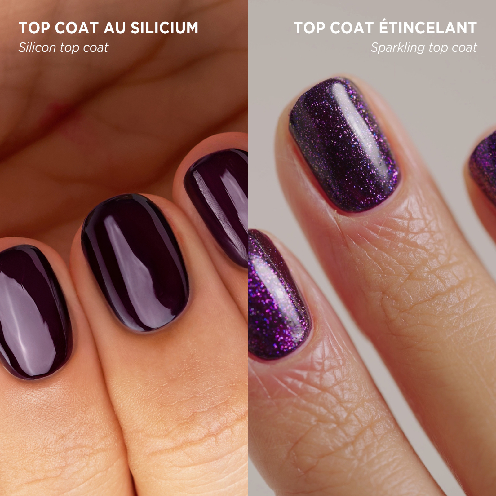 Top coat étincelant
