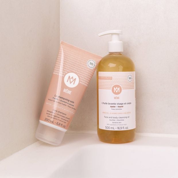 Gel douche surgras sans savon hydratant et apaisant pour peaux sensibles - MÊME Cosmetics