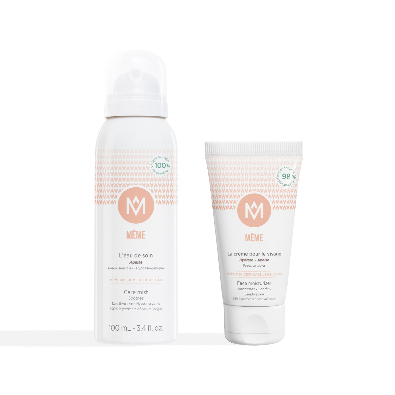 Routine hydratation visage avec Eau de soin et Crème visage - MÊME Cosmetics