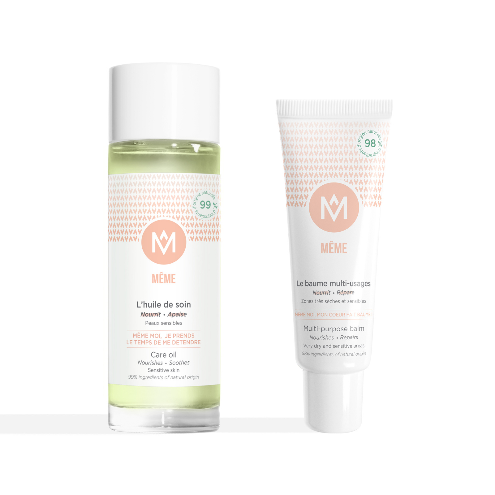 Kit avec l'huile de soin et le baume multi-usages - MÊME Cosmetics