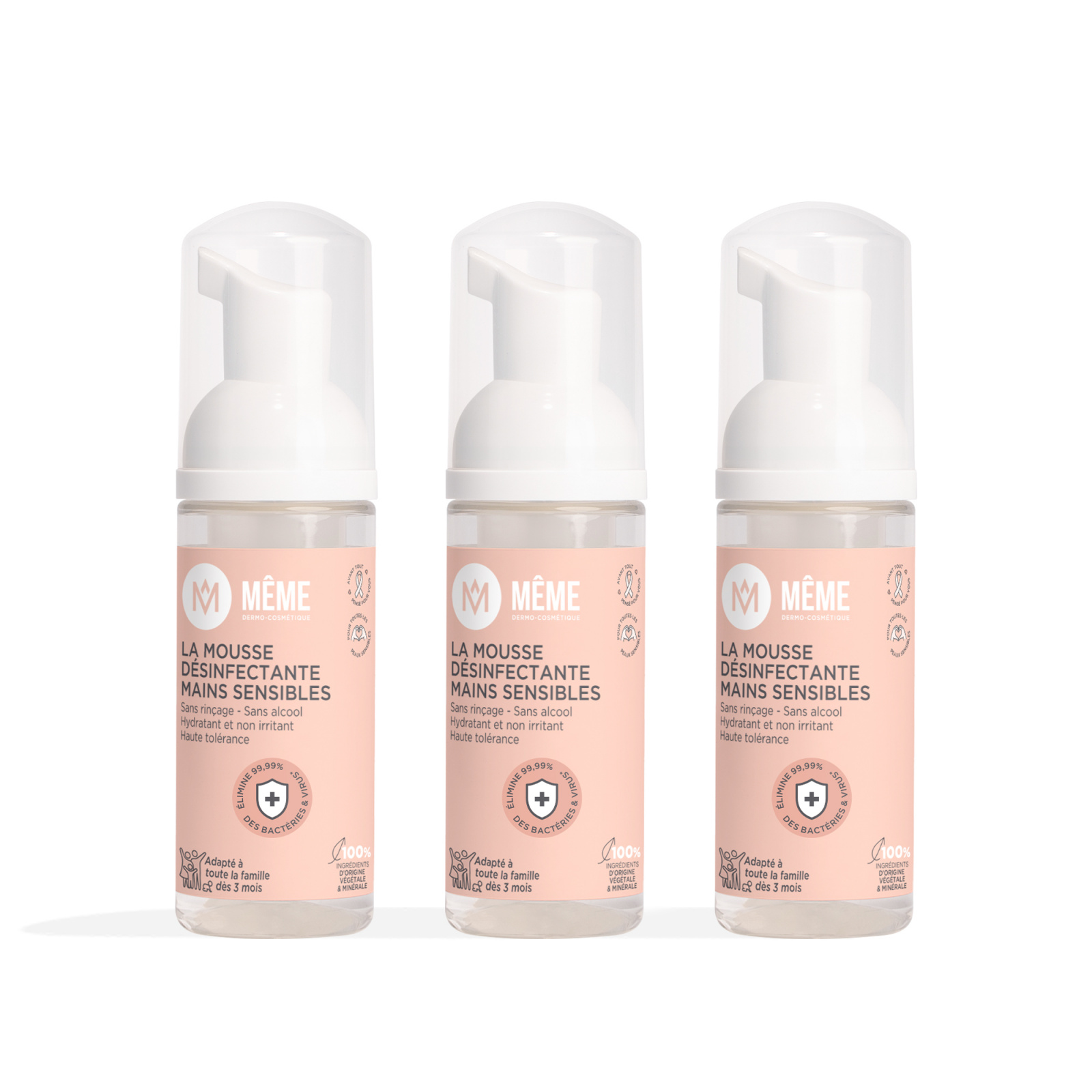 Trio Mousses désinfectantes - MÊME Cosmetics