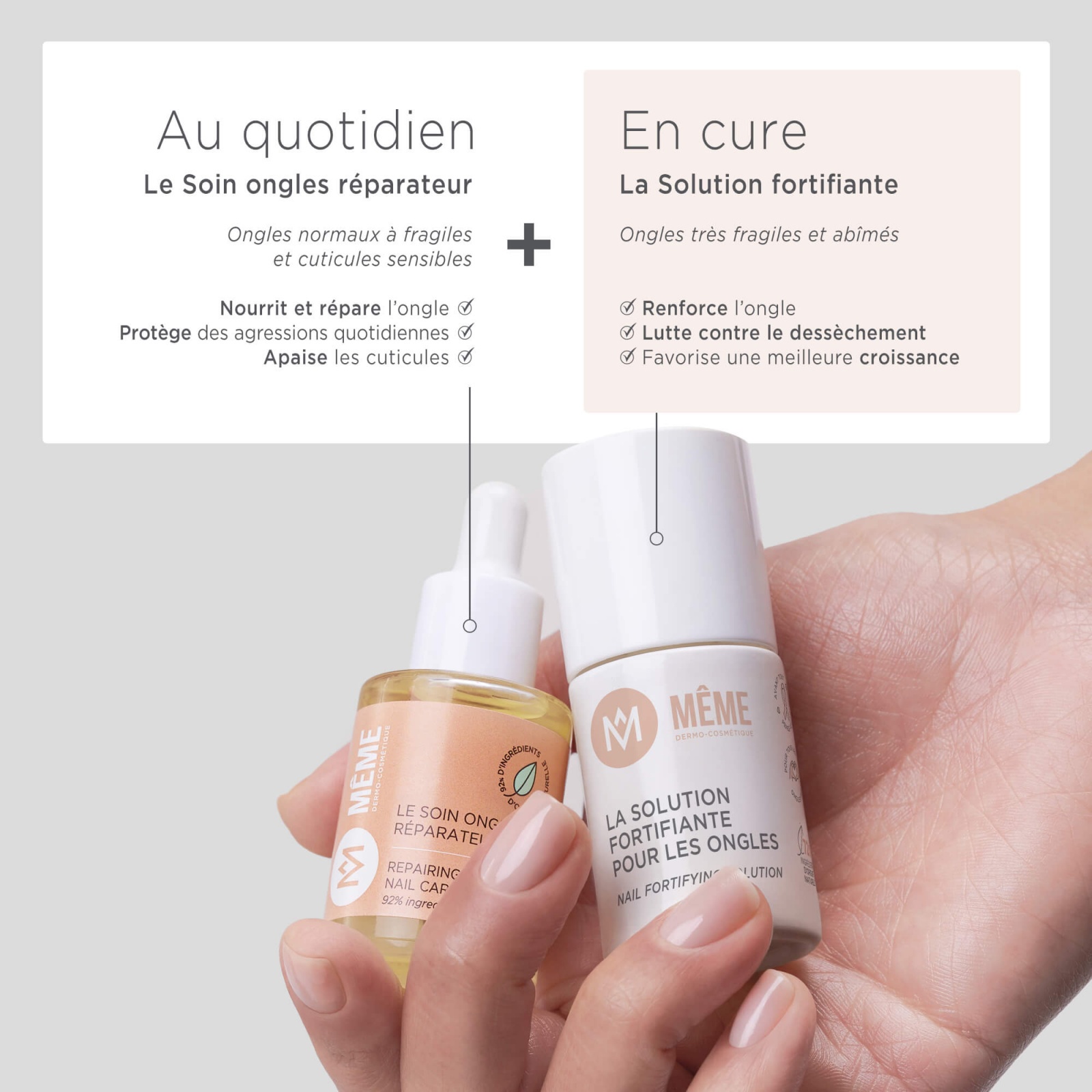 La solution fortifiante ongles fragilisés - MÊME Cosmetics