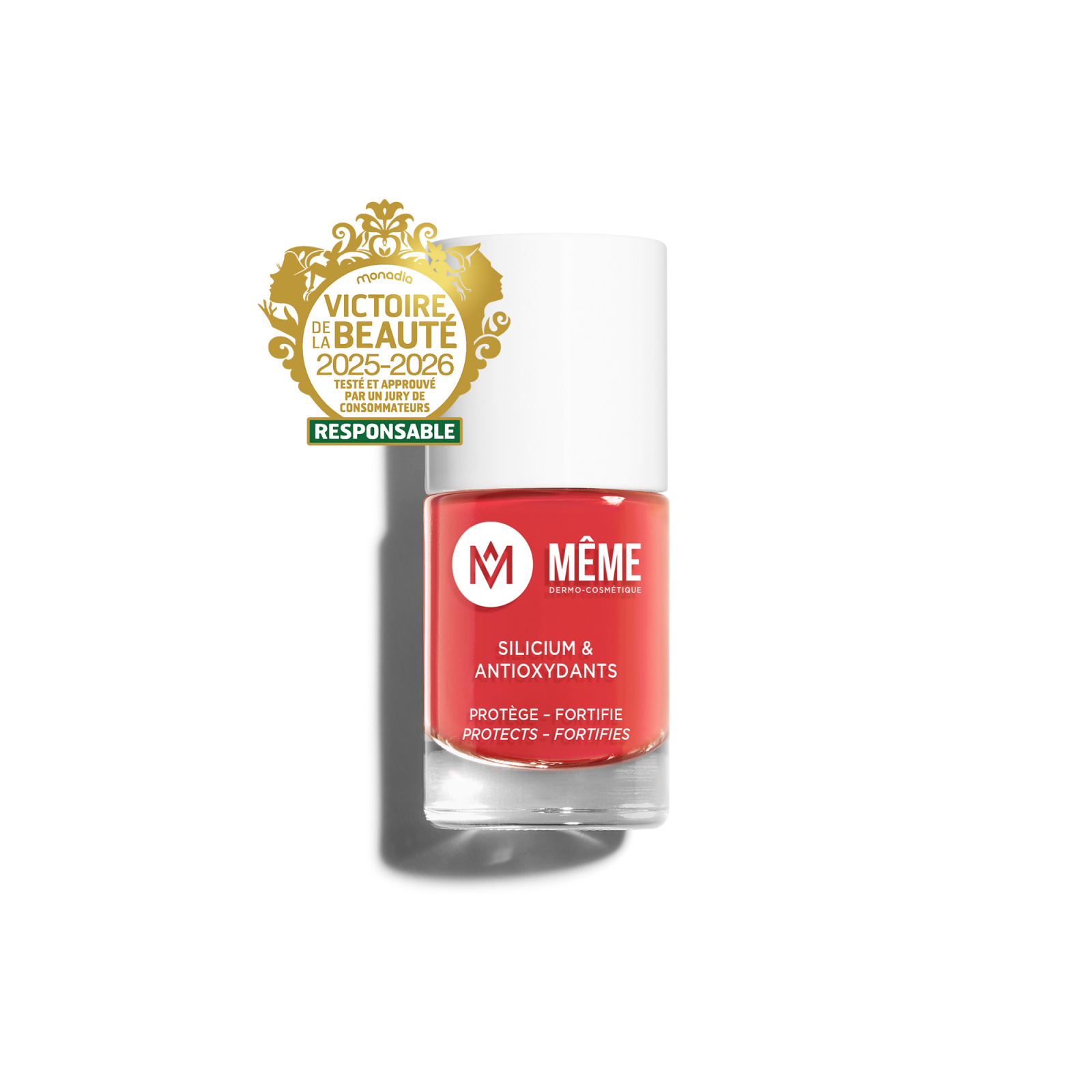 Coral silicon nail polish