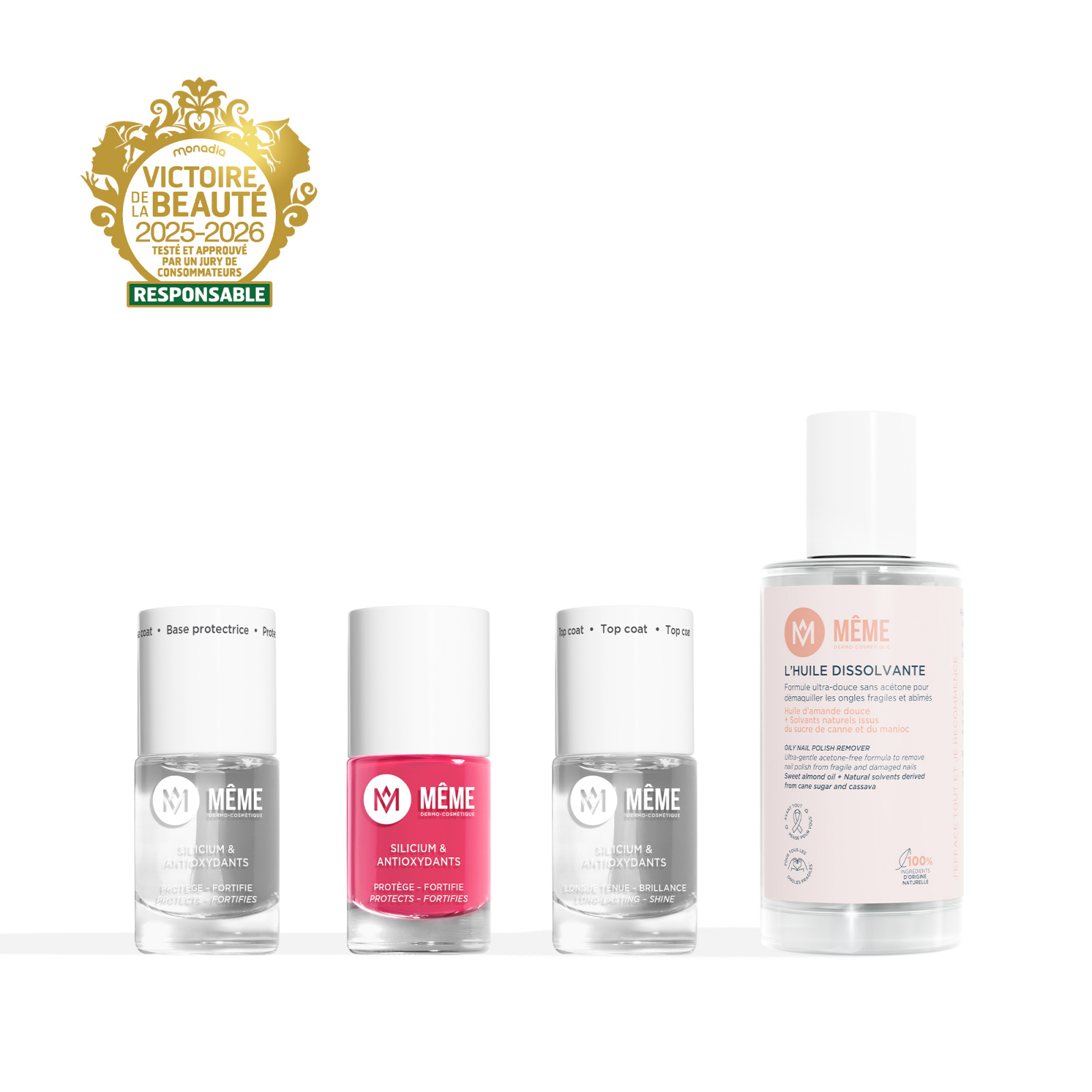 Kit manucure rose pivoine ongles abîmés - MÊME cosmetics