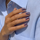 vernis au silicium bleu denim