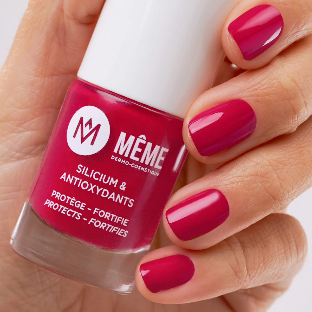 Raspberry silicon nail polish